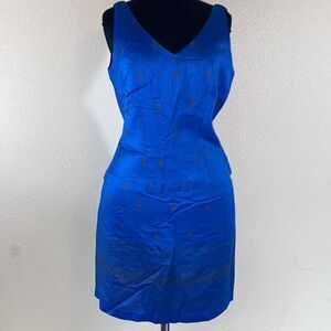 Vintage Blue 2 Piece by Dawn Joy Fashion Woman Dress